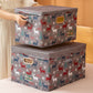 4Pcs Christmas Reindeer Foldable Storage Basket with Handles