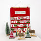 Christmas Advent Calendar Candy Bag Wall Hanging Storage Sack Xmas Decor with 24 Pockets