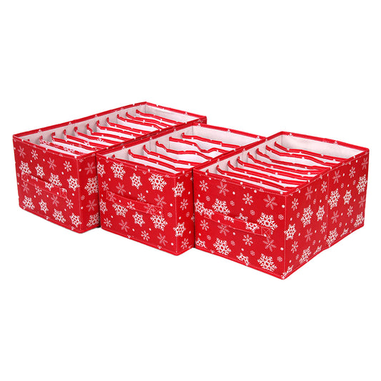 3Pcs Christmas Foldable Clothes Storage Box