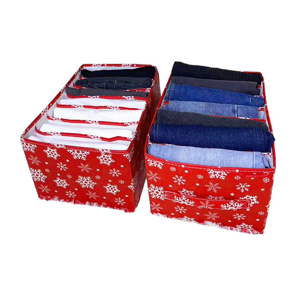 3Pcs Christmas Foldable Clothes Storage Box
