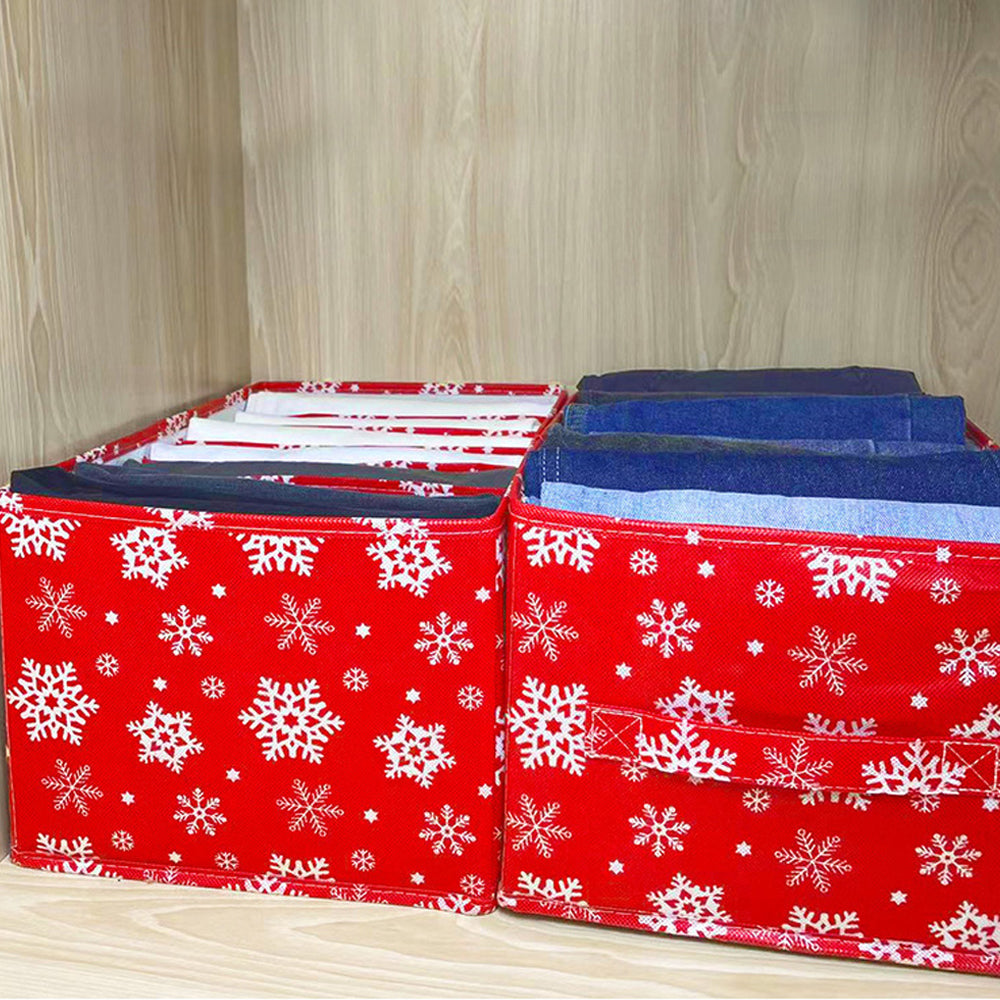 3Pcs Christmas Foldable Clothes Storage Box