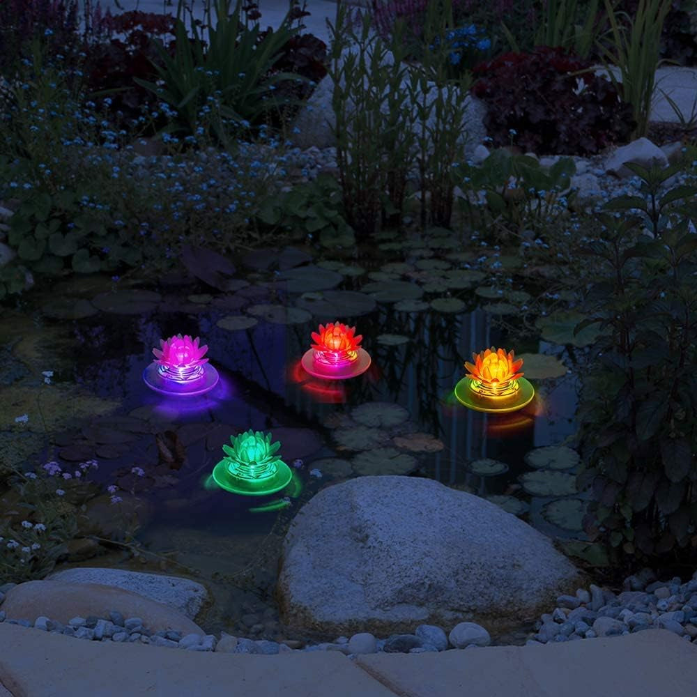 Solar Powered Floating Pool Lights RGB Color Changing Water Resistant LED Floating Pond Light Decoration