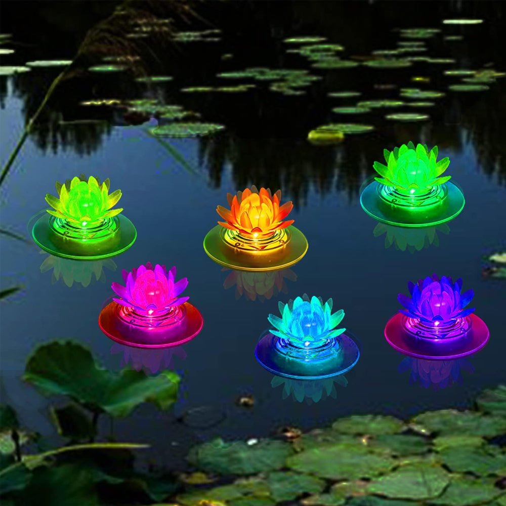 Solar Powered Floating Pool Lights RGB Color Changing Water Resistant LED Floating Pond Light Decoration