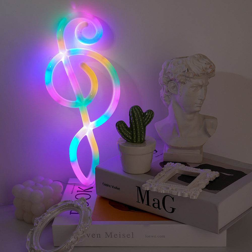 Musical-Shaped LED Neon Light for Bedroom Wall Decor