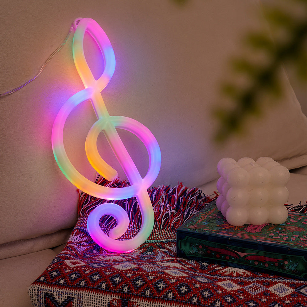 Musical-Shaped LED Neon Light for Bedroom Wall Decor