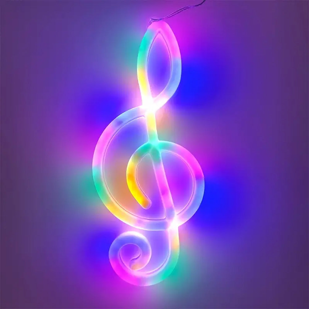 Musical-Shaped LED Neon Light for Bedroom Wall Decor