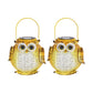 2Pcs Owl Hanging Solar Lanterns Light