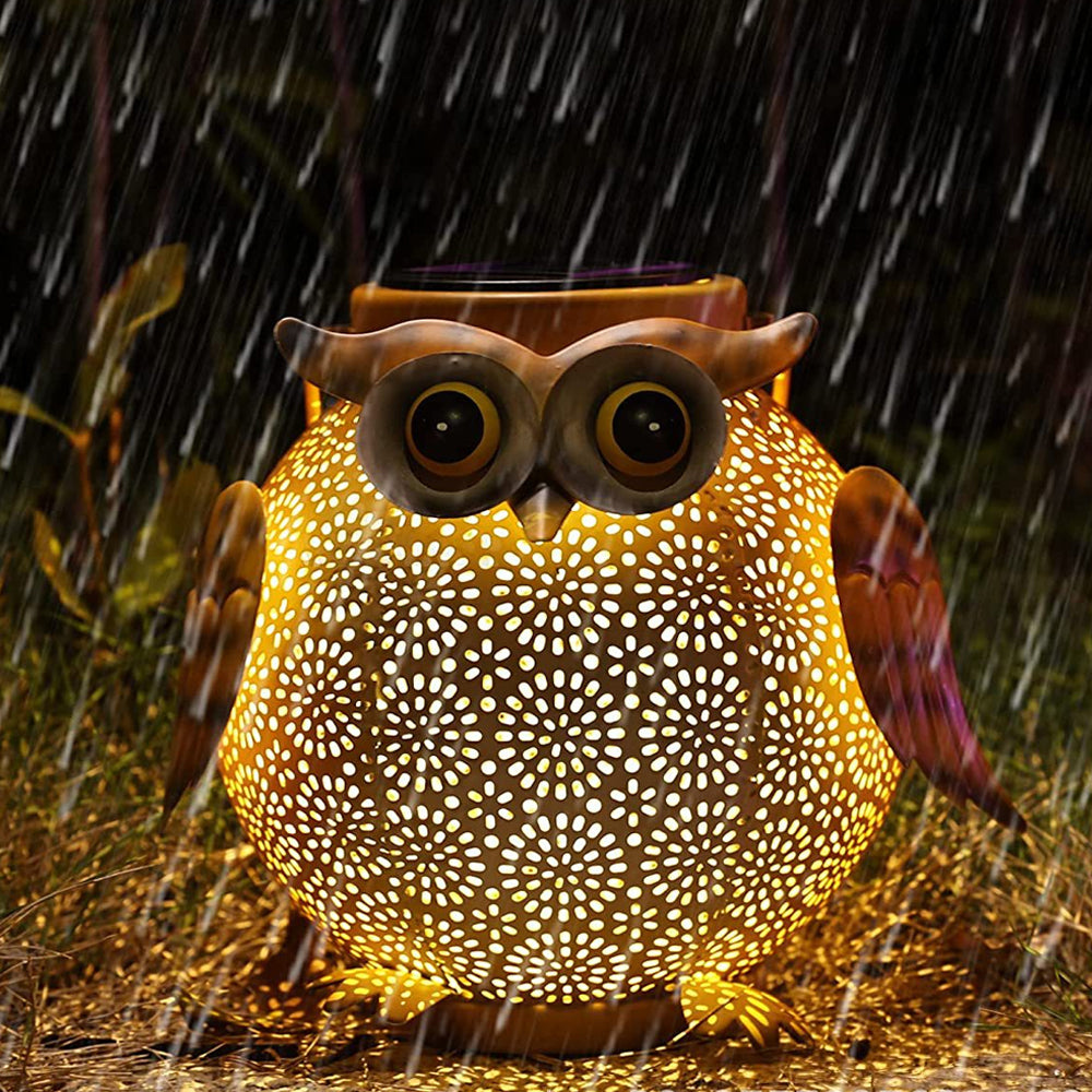 2Pcs Owl Hanging Solar Lanterns Light