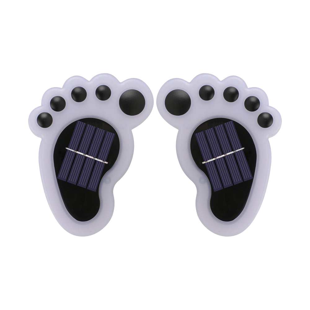 2 Pcs Bear Paw Decorative Solar Outdoor Lights Wall Lights for Garden Lawn Yard