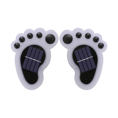 2 Pcs Bear Paw Decorative Solar Outdoor Lights Wall Lights for Garden Lawn Yard