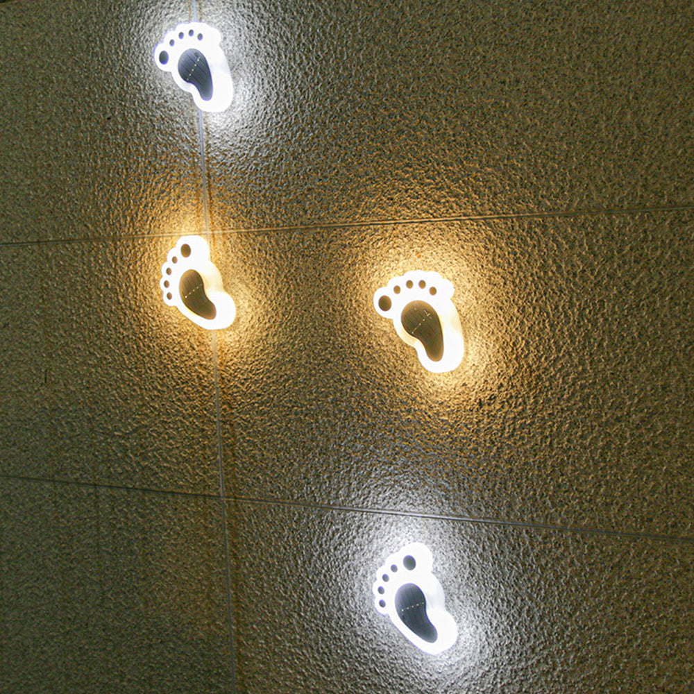 2 Pcs Bear Paw Decorative Solar Outdoor Lights Wall Lights for Garden Lawn Yard