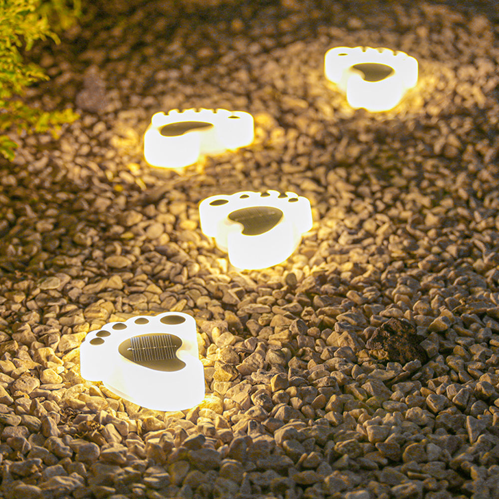 2 Pcs Bear Paw Decorative Solar Outdoor Lights Wall Lights for Garden Lawn Yard