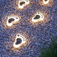 2 Pcs Bear Paw Decorative Solar Outdoor Lights Wall Lights for Garden Lawn Yard