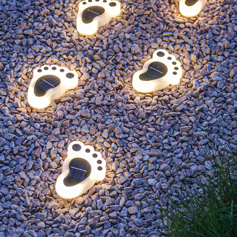 2 Pcs Bear Paw Decorative Solar Outdoor Lights Wall Lights for Garden Lawn Yard