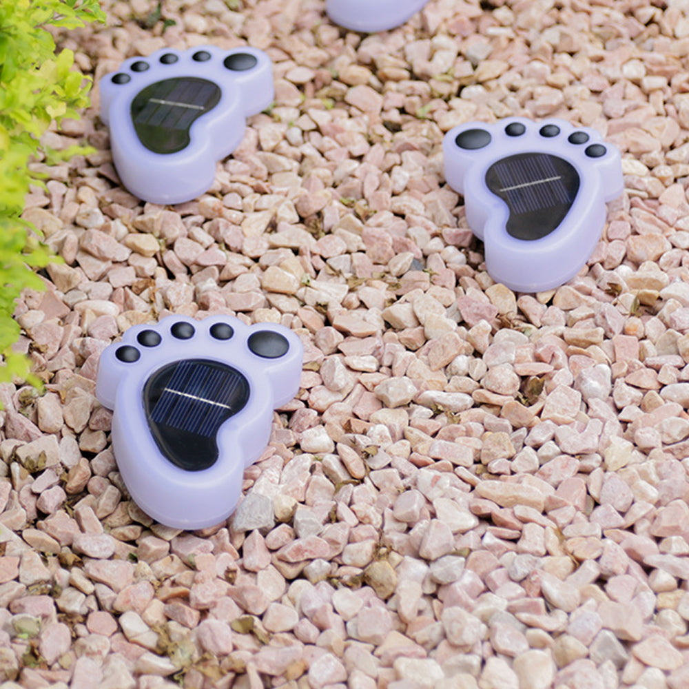 2 Pcs Bear Paw Decorative Solar Outdoor Lights Wall Lights for Garden Lawn Yard