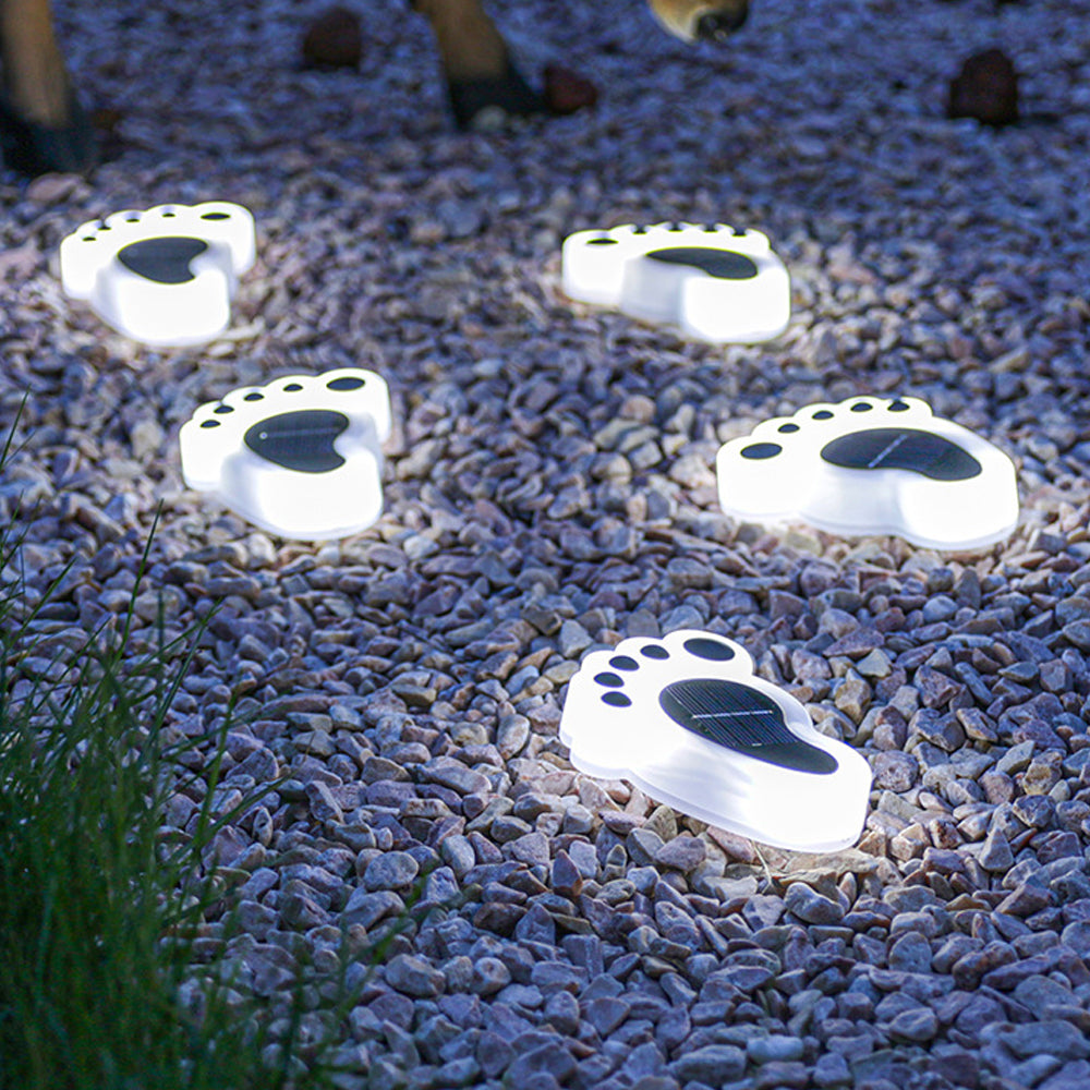 2 Pcs Bear Paw Decorative Solar Outdoor Lights Wall Lights for Garden Lawn Yard