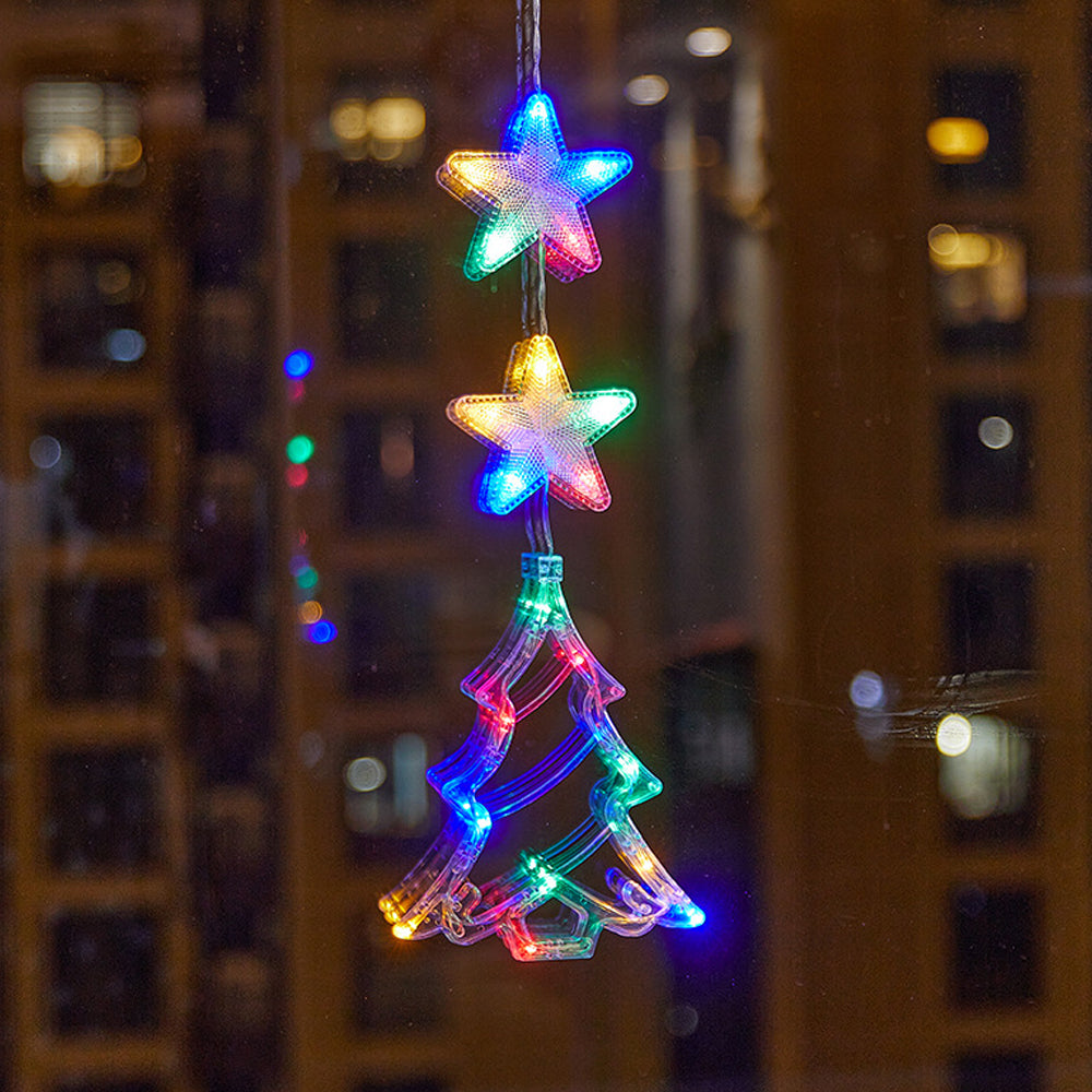Christmas Window Hanging Lights LED Sucker Lamp for Indoor Outdoor Decor
