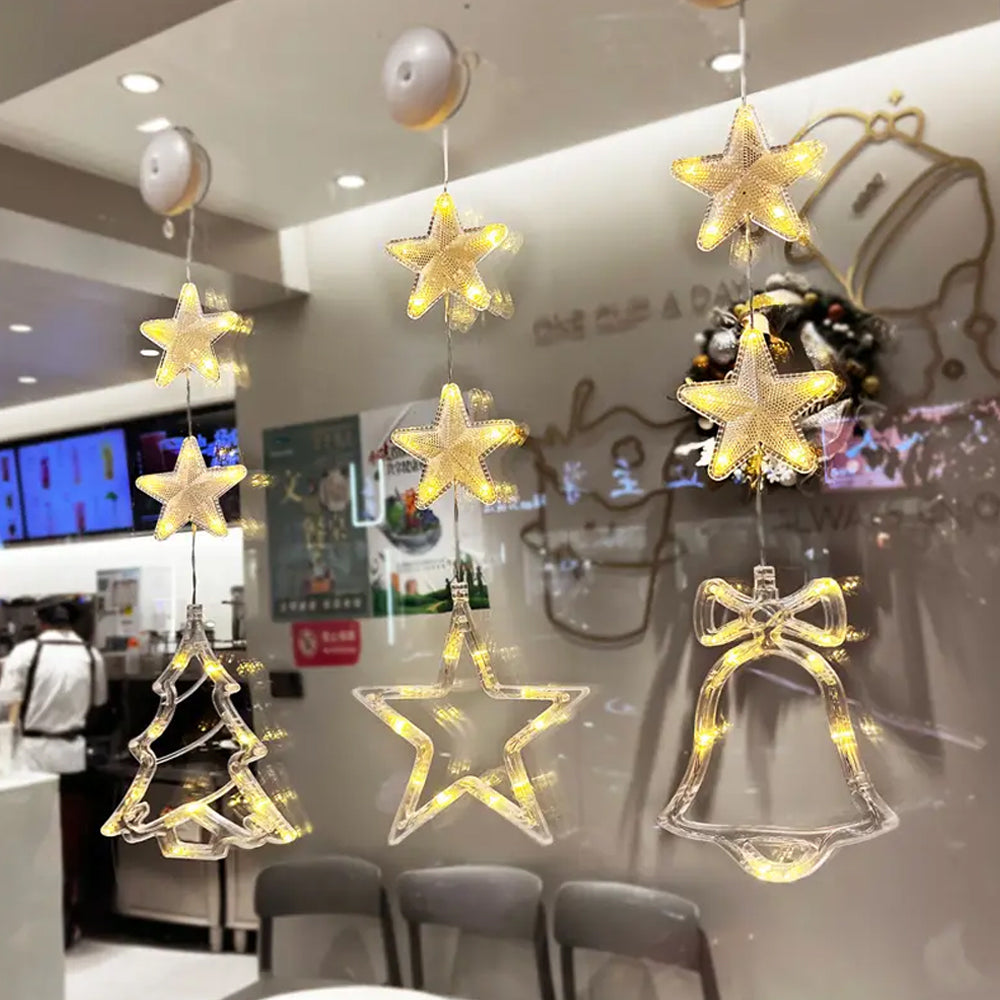 Christmas Window Hanging Lights LED Sucker Lamp for Indoor Outdoor Decor