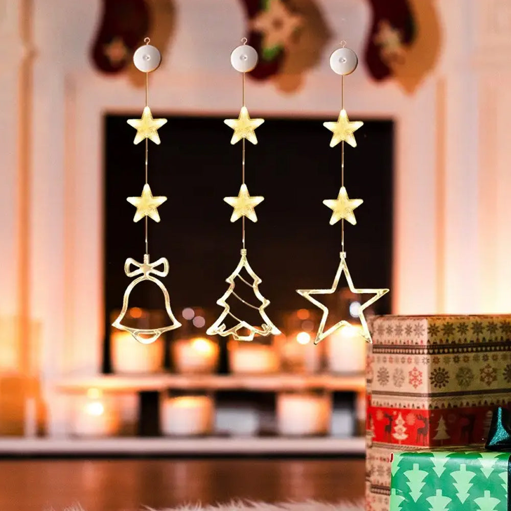 Christmas Window Hanging Lights LED Sucker Lamp for Indoor Outdoor Decor