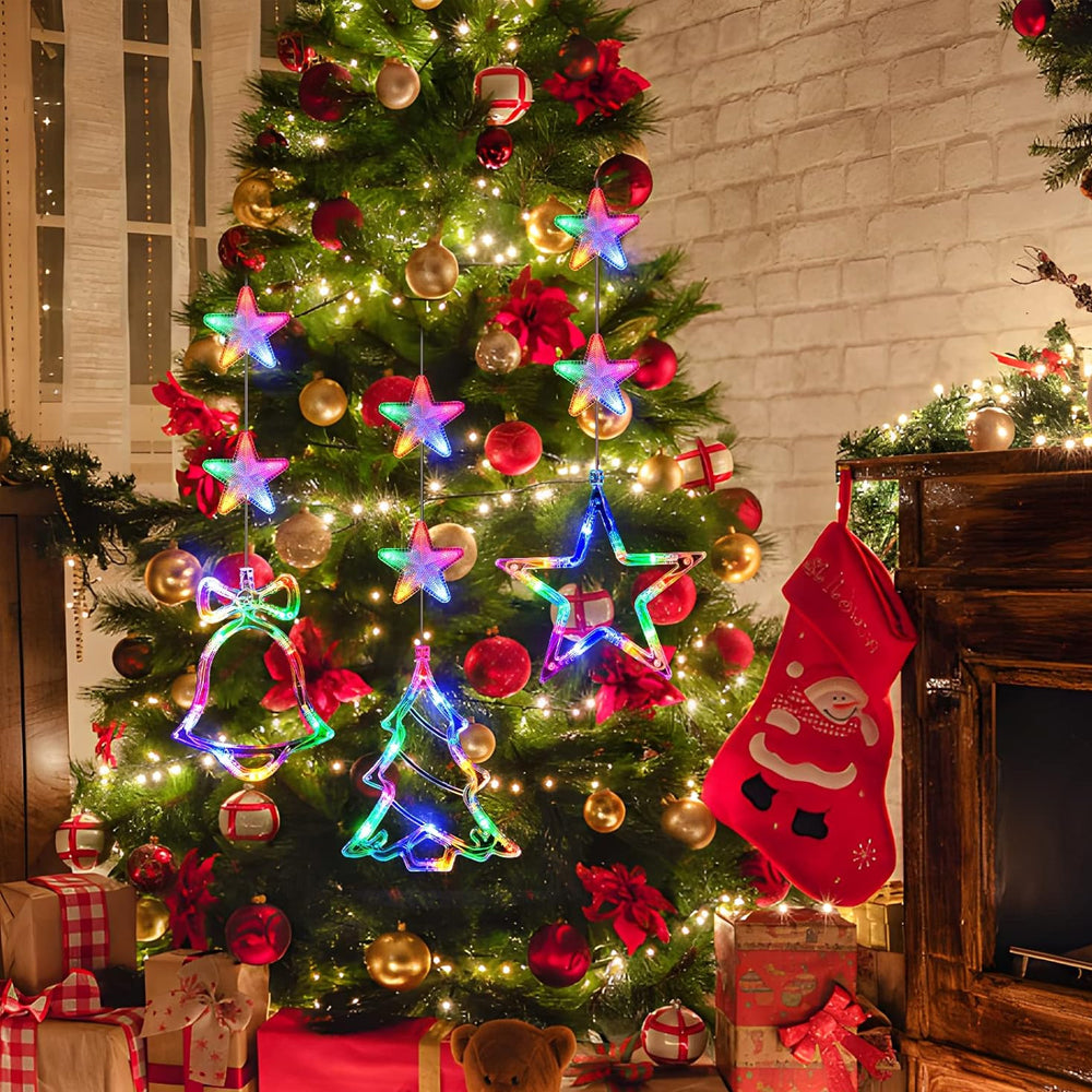 Christmas Window Hanging Lights LED Sucker Lamp for Indoor Outdoor Decor