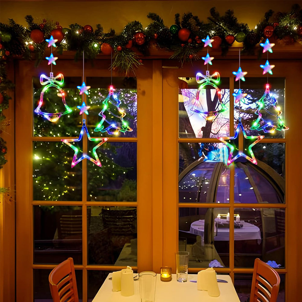 Christmas Window Hanging Lights LED Sucker Lamp for Indoor Outdoor Decor