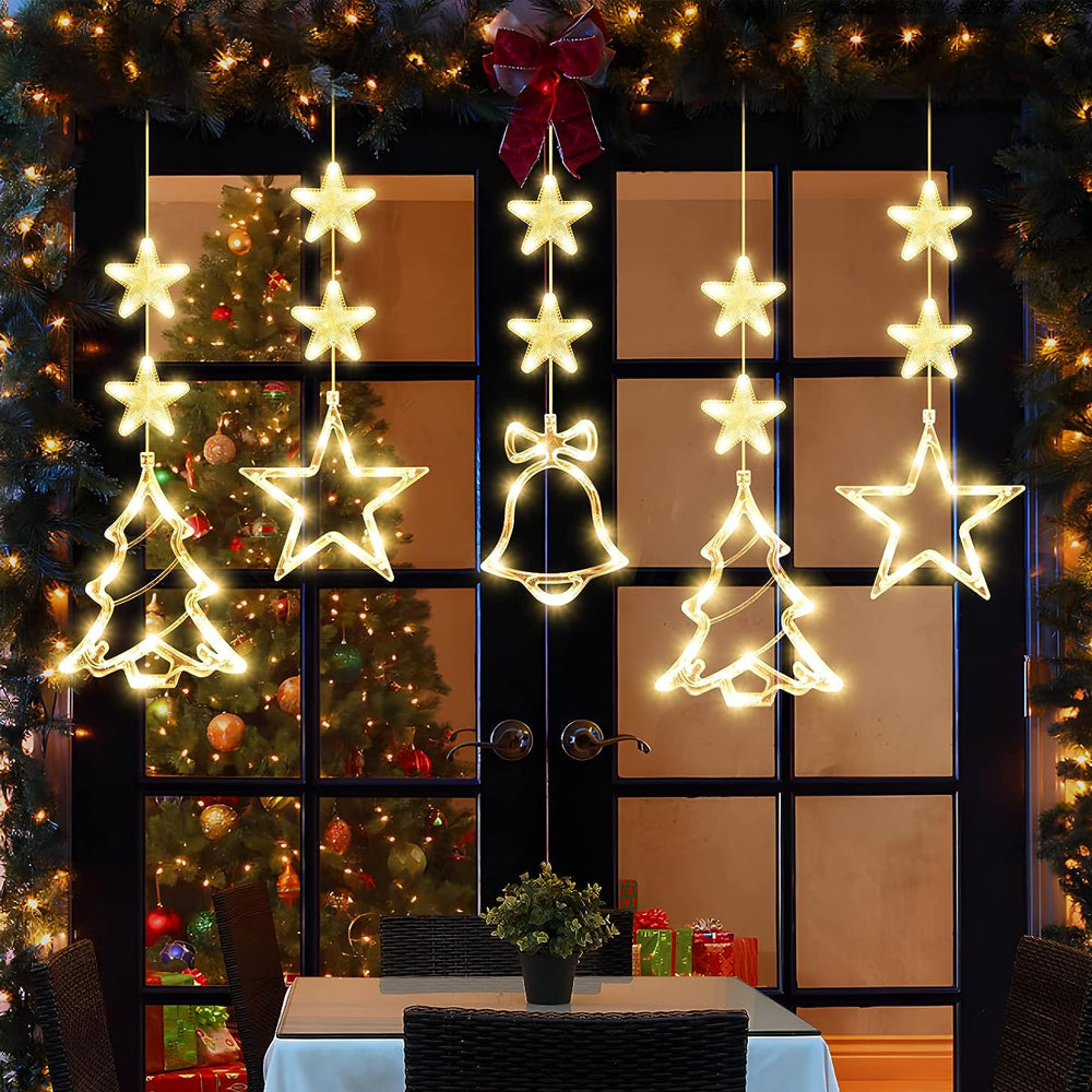 Christmas Window Hanging Lights LED Sucker Lamp for Indoor Outdoor Decor