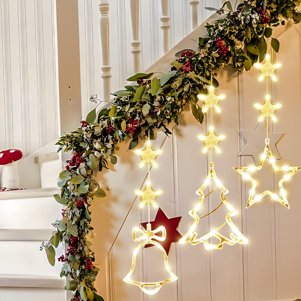 Christmas Window Hanging Lights LED Sucker Lamp for Indoor Outdoor Decor