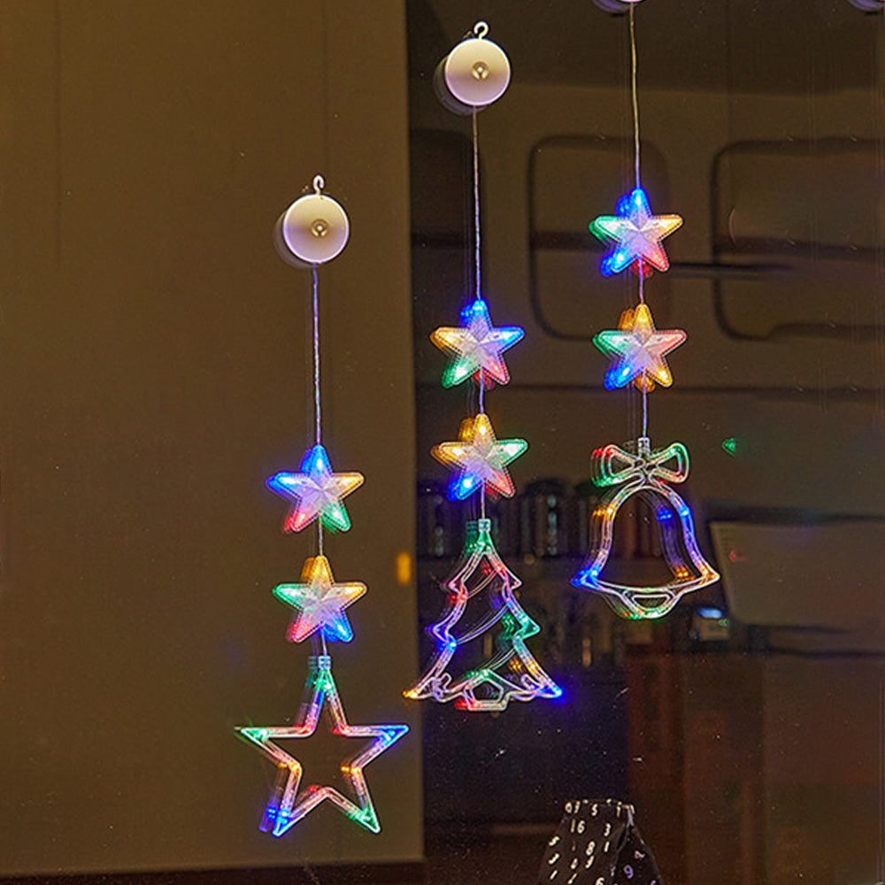 Christmas Window Hanging Lights LED Sucker Lamp for Indoor Outdoor Decor