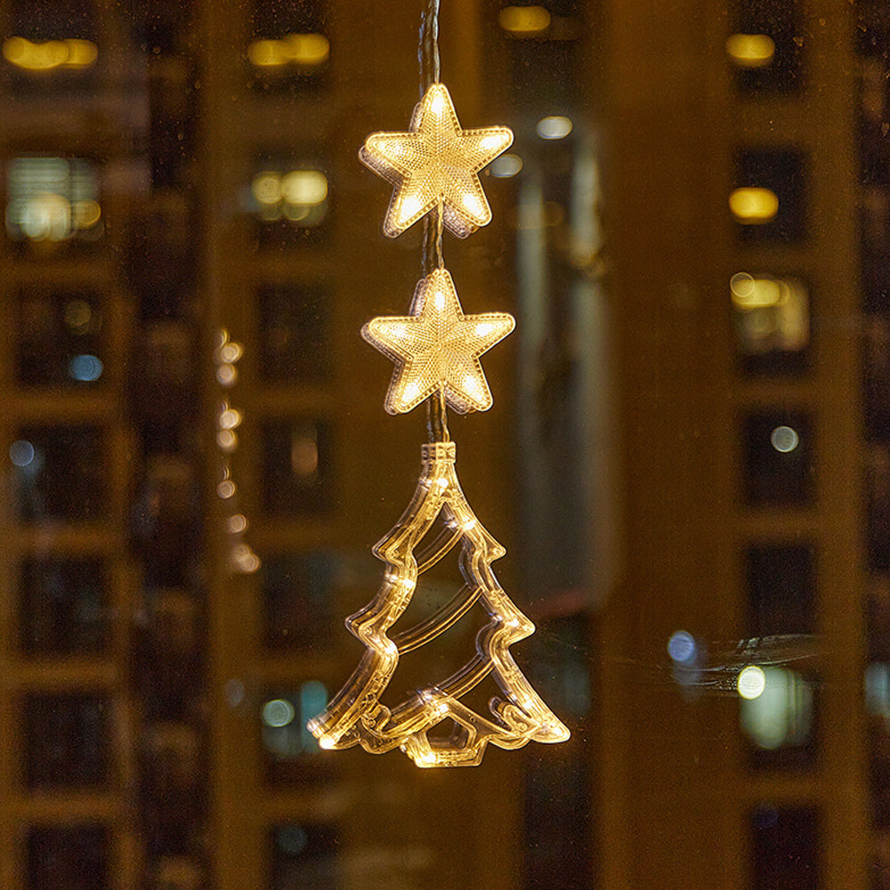 Christmas Window Hanging Lights LED Sucker Lamp for Indoor Outdoor Decor