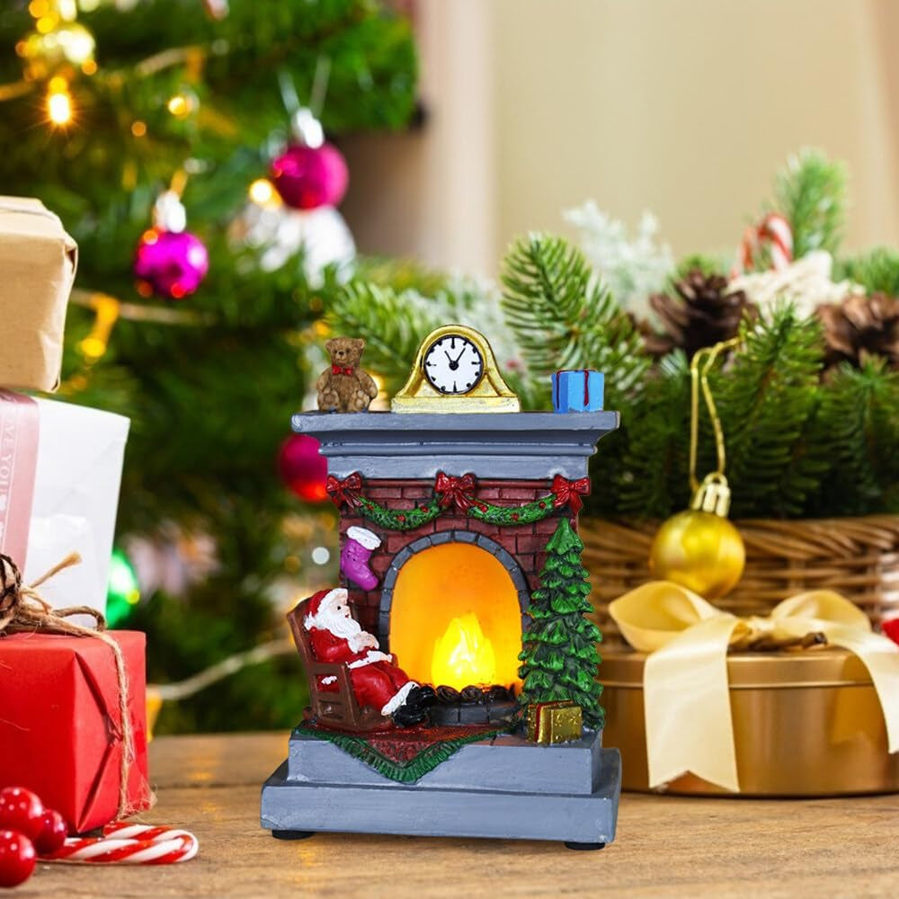 Fireplace Shape Decoration Light Statue Light Bedroom Home Christmas Decoration Night Light