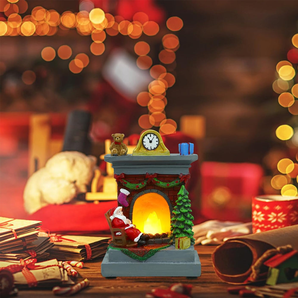 Fireplace Shape Decoration Light Statue Light Bedroom Home Christmas Decoration Night Light