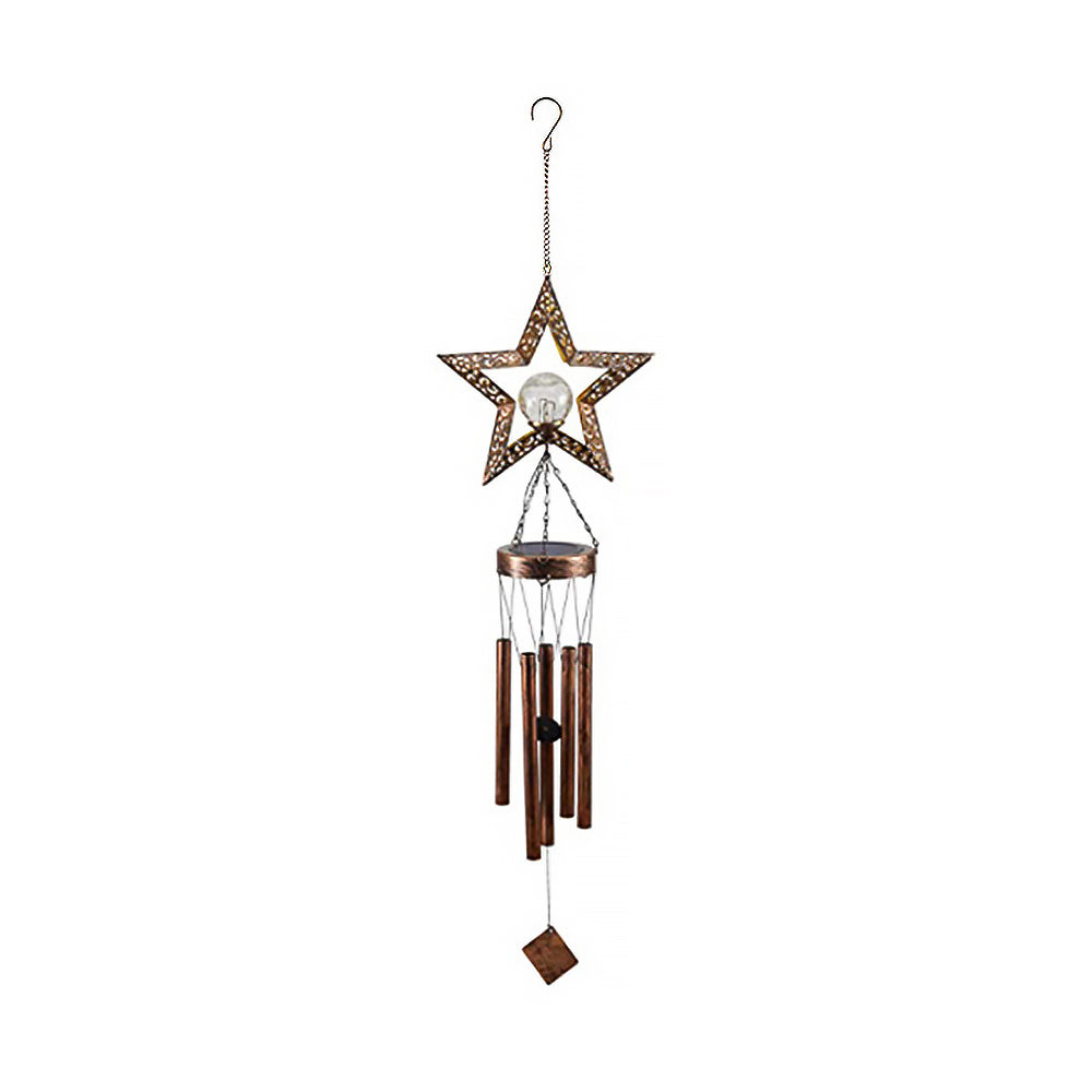 Retro Solar Wind Chime Lights-Star