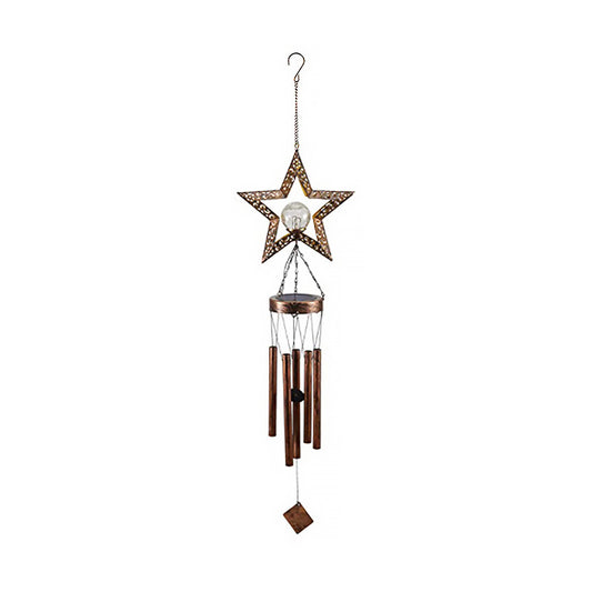 Retro Solar Wind Chime Lights-Star