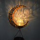 Retro Solar Wind Chime Lights-Moon