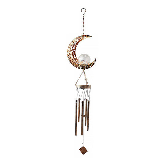 Retro Solar Wind Chime Lights-Moon