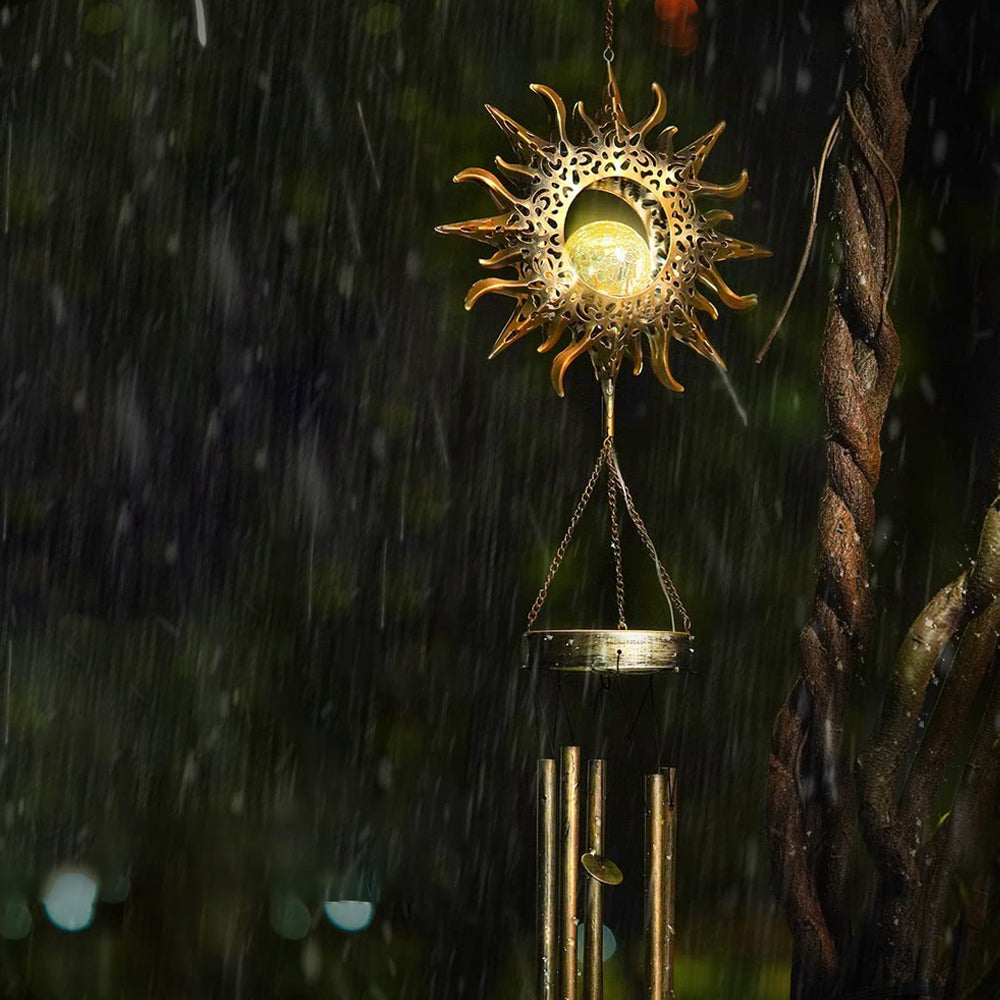 Retro Solar Wind Chime Lights-Sun