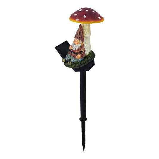 Solar Mushroom Light Waterproof Resin Lamp for Garden Decor-Old Man