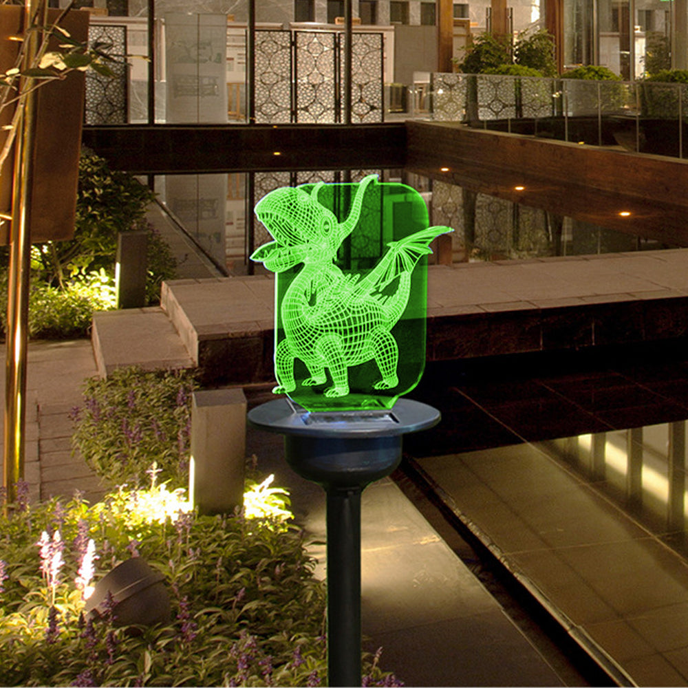 Solar Powered Transparent Acrylic LED Light-Charmander