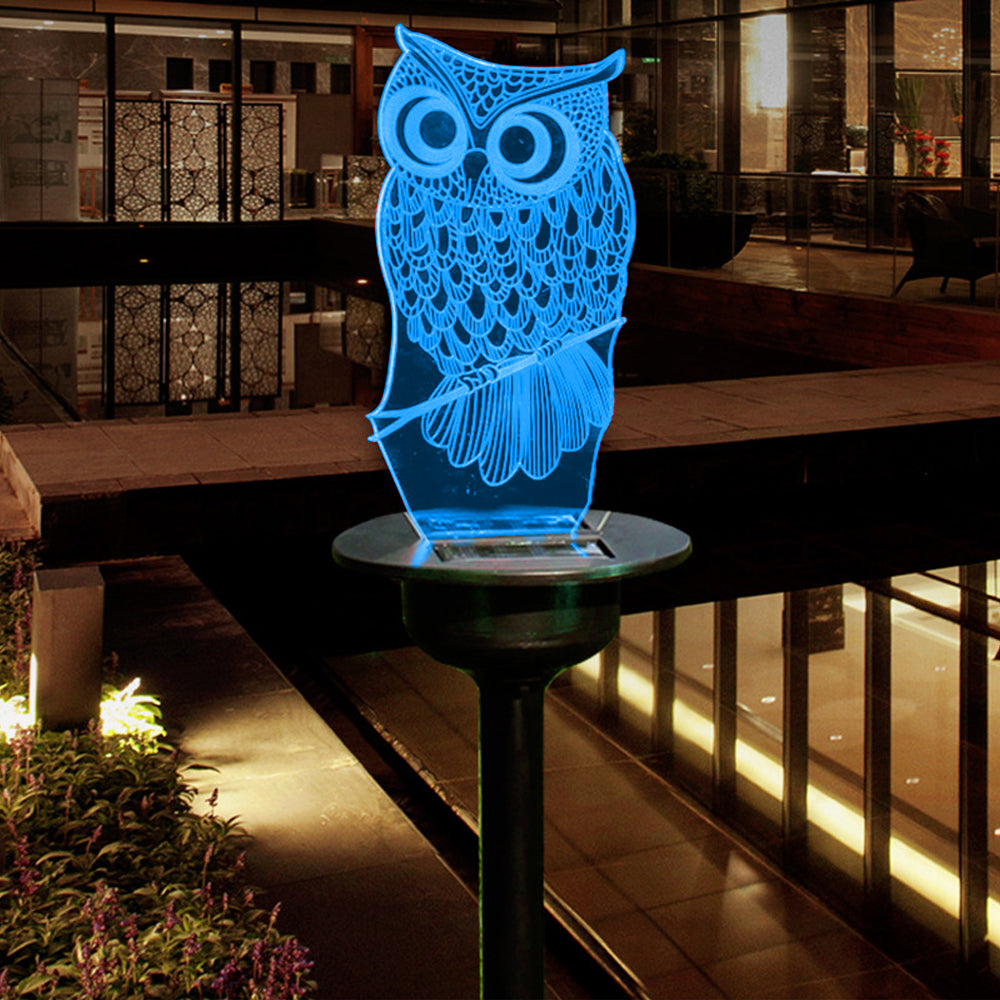 Solar Powered Transparent Acrylic LED Light-Owl