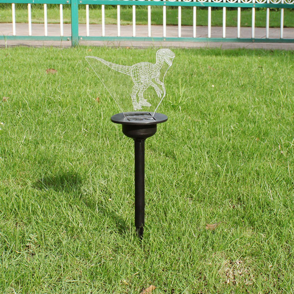 Solar Powered Transparent Acrylic LED Light-Dinosaur