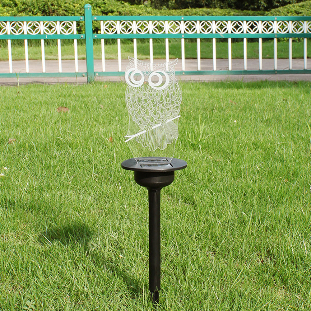 Solar Powered Transparent Acrylic LED Light-Owl