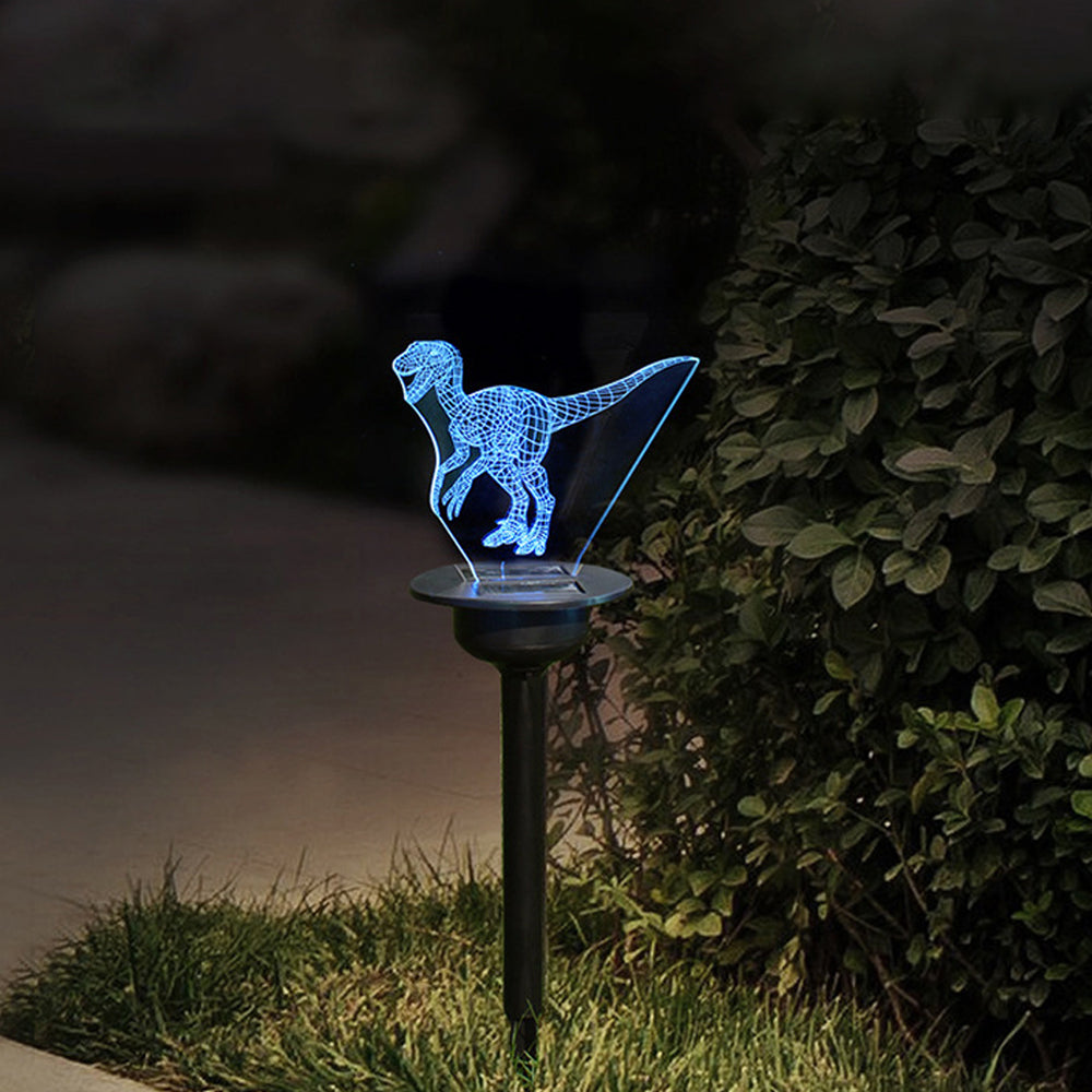 Solar Powered Transparent Acrylic LED Light-Dinosaur