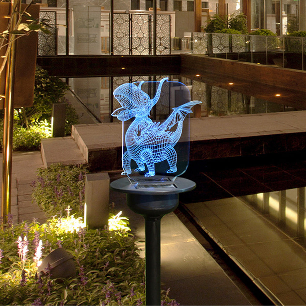 Solar Powered Transparent Acrylic LED Light-Charmander