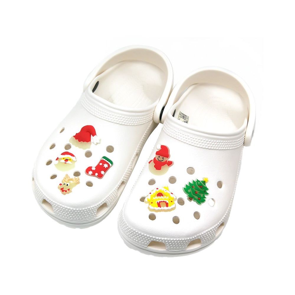 70Pcs Glow in the Dark Christmas Shoe Charms for Croc Bracelet Wristband