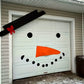 16 Pcs Christmas Snowman Face Stickers Christmas DIY Sticker Set for Wall Door Garage Window Decoration