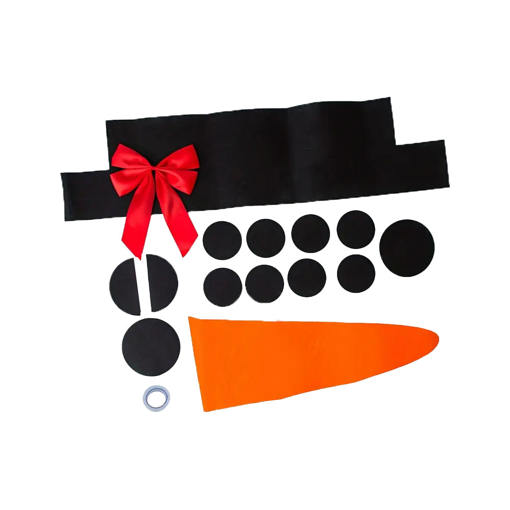 16 Pcs Christmas Snowman Face Stickers Christmas DIY Sticker Set for Wall Door Garage Window Decoration