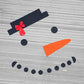 16 Pcs Christmas Snowman Face Stickers Christmas DIY Sticker Set for Wall Door Garage Window Decoration