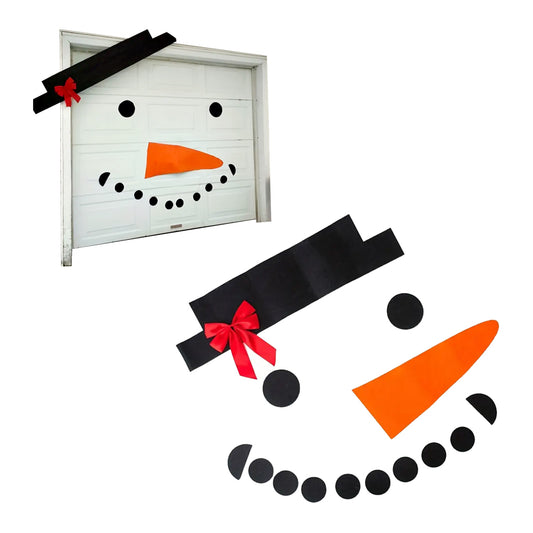 16 Pcs Christmas Snowman Face Stickers Christmas DIY Sticker Set for Wall Door Garage Window Decoration