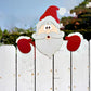 Christmas Fence Peeker Decoration Christmas Theme DIY Outdoor Garden Fence Signs-Santa Clause