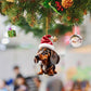 7Pcs Dachshund Dog Christmas Ornaments for Christmas Tree